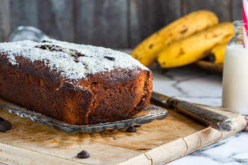 Banana, walnut and chocolate chip loaf