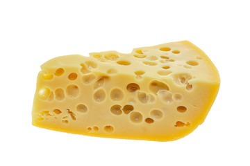Maasdam cheese - yellow triangle with holes