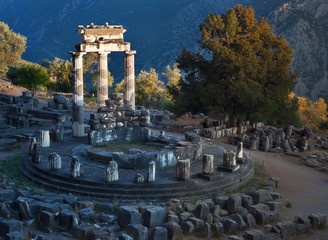 Various Archeological sites found in Delphi Greece