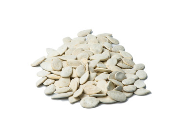 sunflower seeds isolated on white background