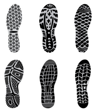 prints of shoes vector