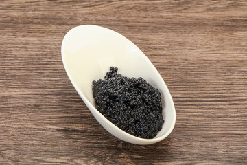 Luxury strugeon fish black caviar