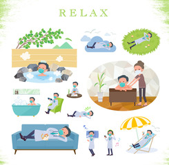flat type mask Doctor old man_relax