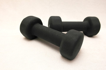 sports dumbbells on a white background