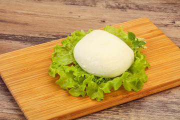 Italian Mozzarella cheese over board