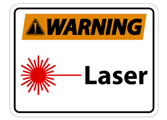 Warning Laser Symbol Sign Symbol Sign Isolate on transparent Background,Vector Illustration
