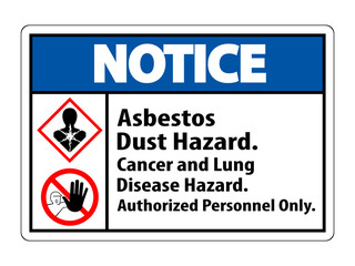 Notice Label Disease Hazard, Authorized Personnel Only Isolate on transparent Background,Vector Illustration