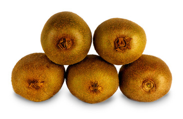 kiwi fruit on white background