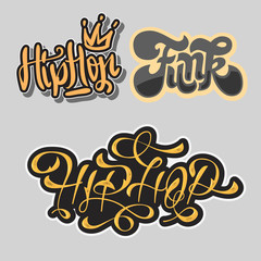 Fototapeta premium Hip Hop Rap Music Related Vector Illustrations Designs.