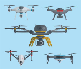 aircrafts drones set