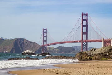 Cercles muraux Plage de Baker, San Francisco Scenic panorama of Golden Gate Bridge