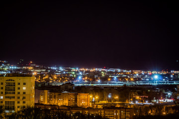 Naklejka premium Russian Federation at night city of Penza