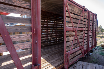 empty old boxcar