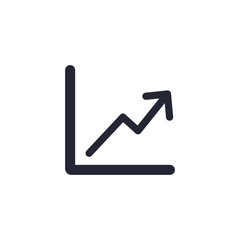 Line graph icon vector