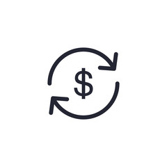 Money transaction icon vector