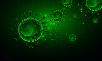 Virus infection background or bacteria concept Coronavirus, 2020