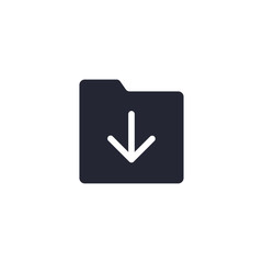 Folder downloading icon vector