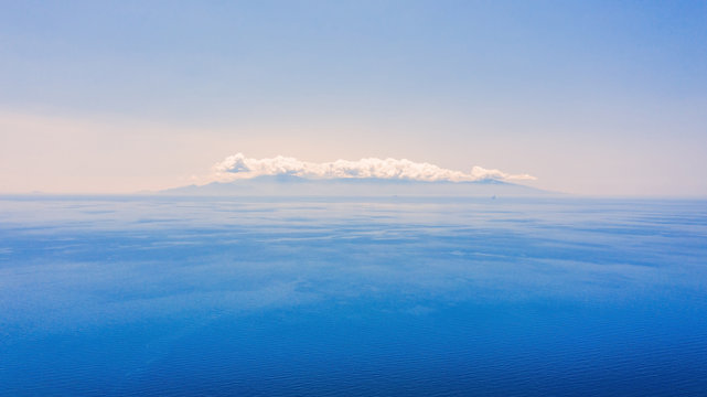 Aerial drone view of sea.