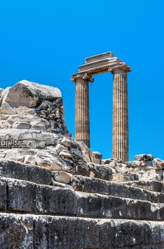 Ionic Columns in the Temple of Apollo at Didyma, Turkey