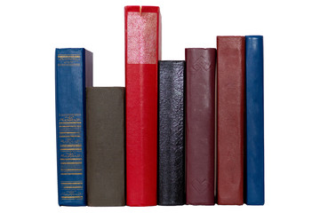 Old books on a white background, with no text, ready to use.