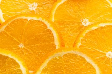 background texture fresh orange slices top view