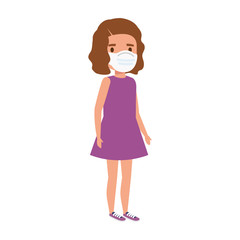 girl using face mask isolated icon vector illustration design