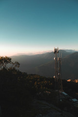 sunset in the mountains