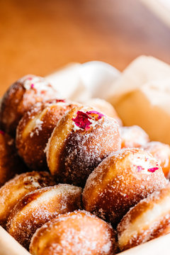 Colorful Homemade Jelly Doughnuts