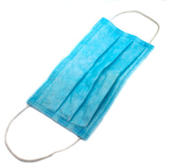 Medical protective mask on a white background