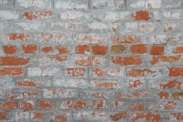 White and Orange Brick Textured Background