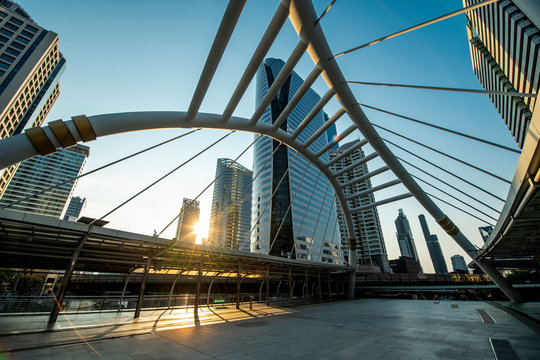 bridge at Chong Nonsi station in the CBD area of Bangkok