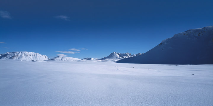 snow-covered landscape in the Icelandic highlands