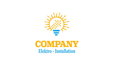 Elektriker Logo , Elektroinstallateur Logo , Elektrotechniker Logo , Handwerker logo