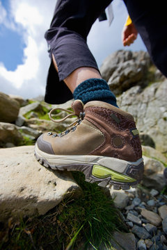 close up of a hiking boot