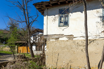 Fototapeta na wymiar Old houses at historical village of Staro Stefanovo, Bulgaria