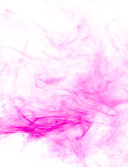 Purple smoke on white background