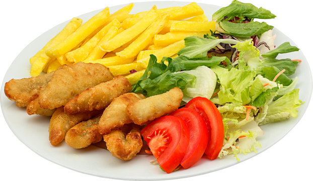 Fischknusperli Teller