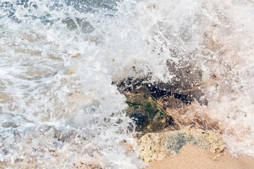 Beautiful Mehaifa beach, haifa israel, extreme, skyscrapers, closeup, travel, aviv, holiday, tel, israeli, salt, sign, relax, resort, vacation, weather, beachditerranean sea and beach in Haifa, Israel