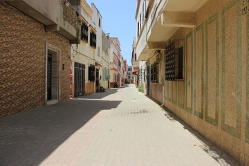 narrow street in Morocco