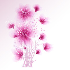 Obraz na płótnie Canvas vector background with flowers