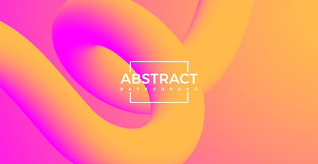 abstract 3D Colorful pink and orange Curve Lines in vibrant color Vector design Background