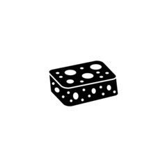 Sponge icon in black flat shape design isolated on white background