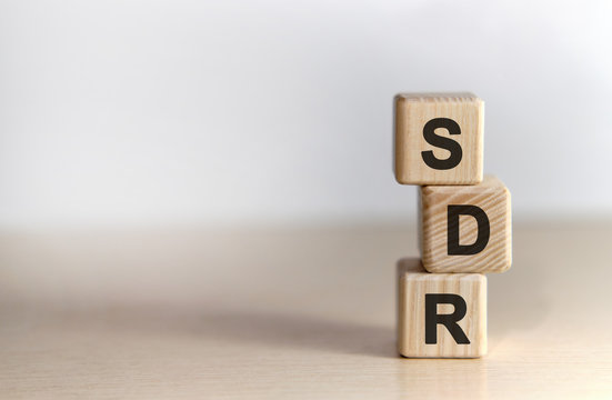 SDR Serpstat Domain Rank - concept on vertical wooden cubes