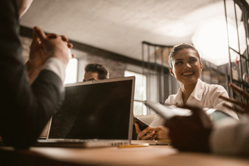 Business People Team Working At Table
