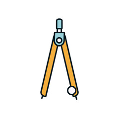 drawing compas icon, line and fill style