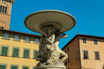 Fountain near the church of S. Andrea in Empoli, Tuscany, Italy