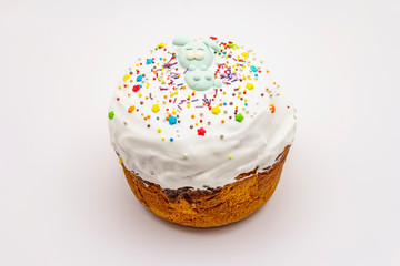 Easter cake isolated on white background