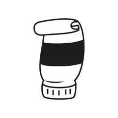 Stationary concept, parchment icon, line style