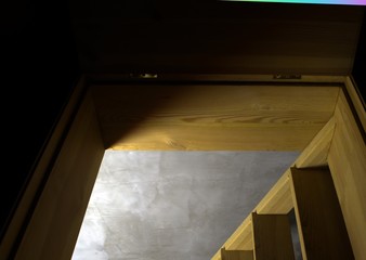basement hatch with inside light
