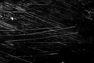 white scratches isolated on black background